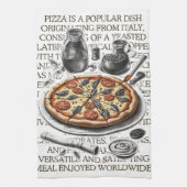 Pizza  schets van CallisC Arts Theedoek (Verticaal)