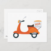 Pizza Scooter Briefkaart (Voorkant / Achterkant)