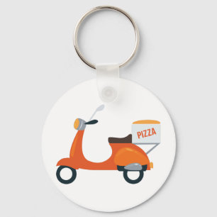 Pizza Scooter Sleutelhanger