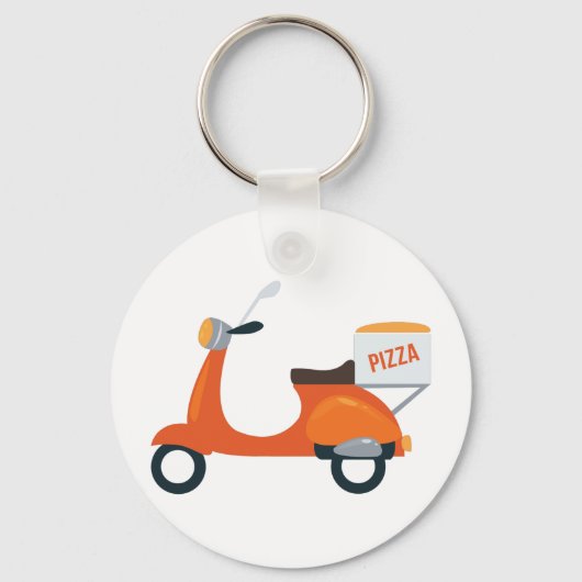 Pizza Scooter Sleutelhanger (Voorkant)