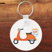 Pizza Scooter Sleutelhanger (Voorkant)