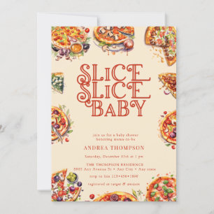 pizza Segment Genderneutraal Baby shower Kaart