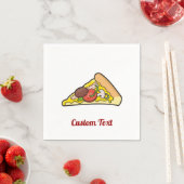 Pizza serviettes en papier coupé (En situation)