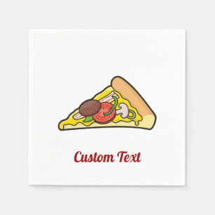 Pizza serviettes en papier coupé