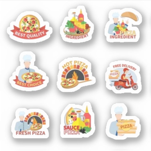 Pizza-set Sticker (Voorkant)