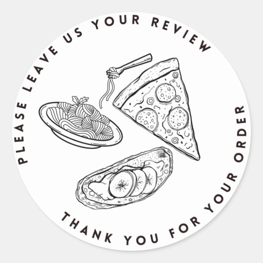 Pizza Shop Leave Examen Stickers Merci (Devant)