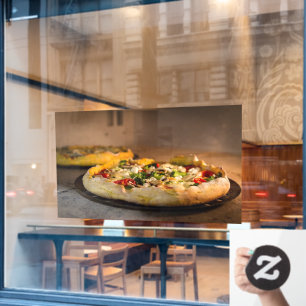 Pizza Shop Oven Kok Italiaanse Pizzeria Oven Lunch Raamsticker