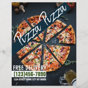 Pizza Shop Voedselbezorging Flyer