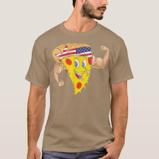 Pizza Slice American Flag Pandana, Patriotic Usa L T-shirt