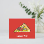 Pizza slice-briefkaart briefkaart (Staand voorkant)