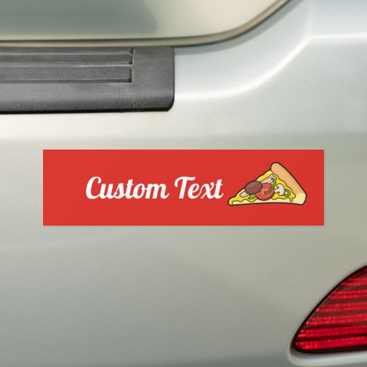 Pizza Slice Bumpersticker (Op auto)