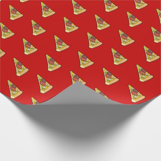Pizza slice cadeaupapier (Hoek)