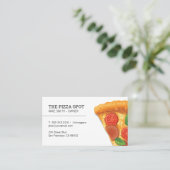 Pizza Slice Carte de visite (Debout devant)