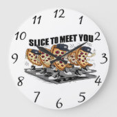 Pizza Slice Crew Grote Klok (Voorkant)