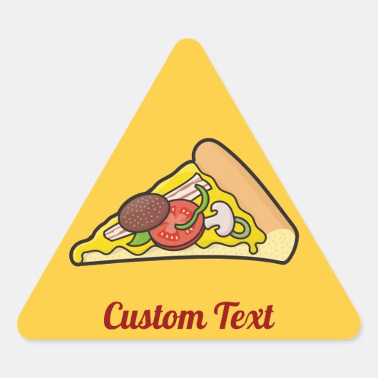 Pizza slice driehoek sticker (Voorkant)
