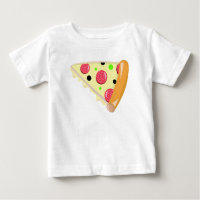 Pizza Slice Fête des pères bébé T-shirt blanc