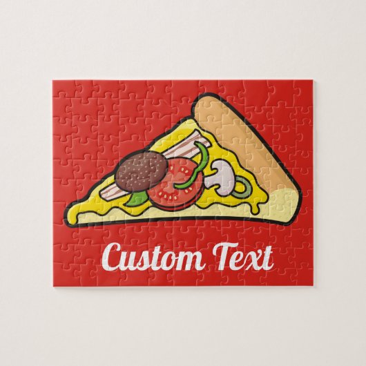 Pizza Slice Jigzaag Puzzle Legpuzzel (Horizontaal)