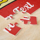 Pizza Slice Jigzaag Puzzle Legpuzzel (Zijkant)