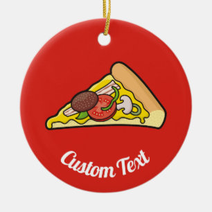 Pizza Slice Keramisch Ornament
