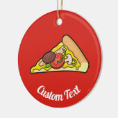 Pizza Slice Keramisch Ornament (Links)