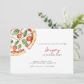 Pizza Slice of Fun Birthday Invitation (Debout devant)
