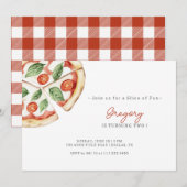 Pizza Slice of Fun Birthday Invitation (Devant / Derrière)