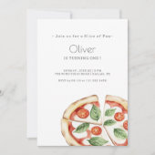 Pizza Slice of Fun Birthday Invitation Kaart (Voorkant)