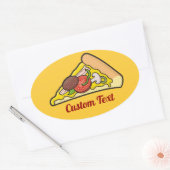 Pizza slice ovale sticker (Envelop)