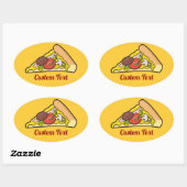 Pizza slice ovale sticker (Vel)