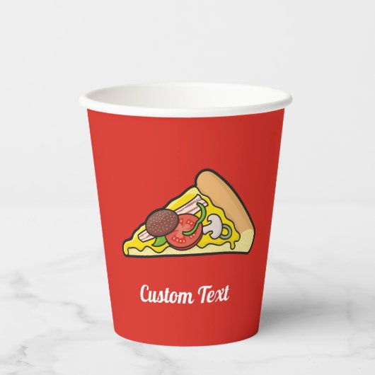 Pizza Slice Paper Cups Papieren Bekers (Voorkant)