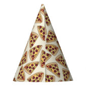 Pizza slice paper party pet feesthoedjes (Achterkant)