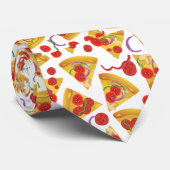 Pizza Slice Patroon Stropdas (Opgerold)