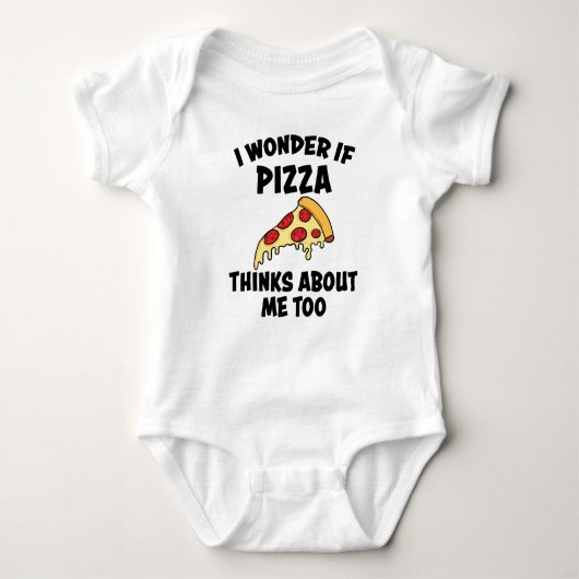 Pizza slice pizza grappig gezegde met cadeautje vo romper (Voorkant)