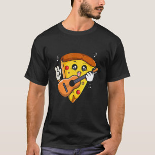 Pizza Slice Pspelen Guitar Bass Music Rock Guitari T-shirt