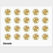 Pizza slice ronde sticker (Vel)