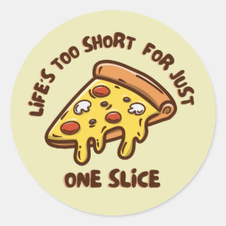 Pizza slice ronde sticker