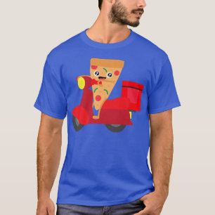 Pizza Slice Scooter Pizza Deliveryman Gift T-shirt