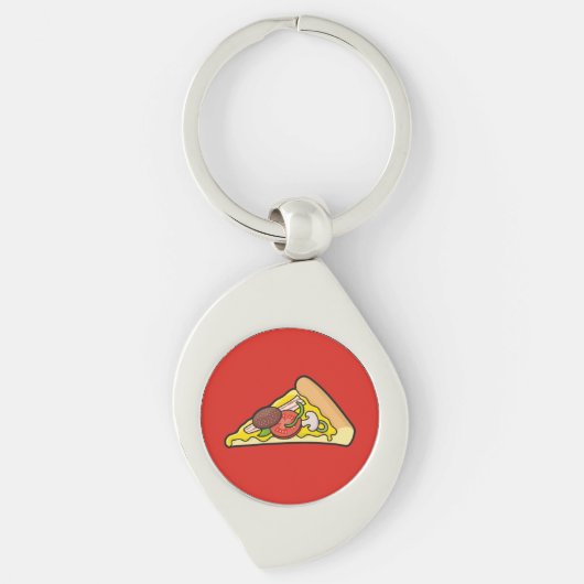 Pizza slice sleutelhanger (Voorkant)