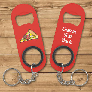 Pizza slice sleutelhanger flesopener mini flessenopener