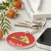 Pizza Slice-Sleutelhanger Sleutelhanger (Voorkant Rechts)