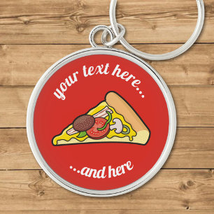 Pizza Slice-Sleutelhanger Sleutelhanger