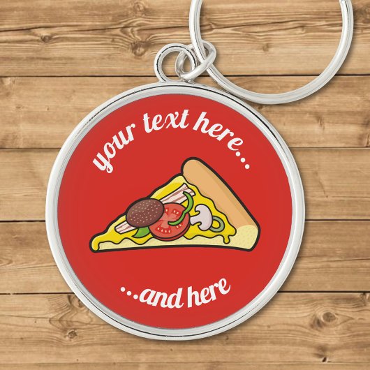 Pizza Slice-Sleutelhanger Sleutelhanger