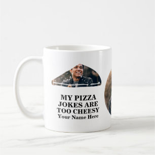 Pizza slice vormde foto grappige vaders dag koffiemok