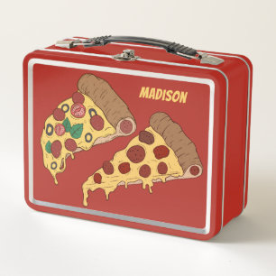Pizza Slices aangepaste naam lunchbox