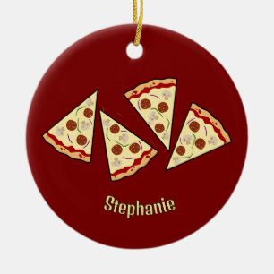 Pizza Slices Design Keramisch Ornament