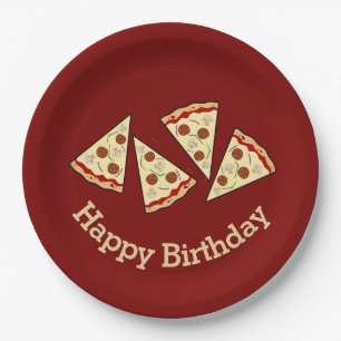 Pizza Slices Design Paper Party Bord