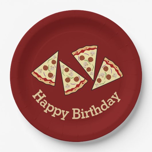 Pizza Slices Design Paper Party Bord (Voorkant)