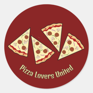 Pizza Slices Design Ronde Sticker
