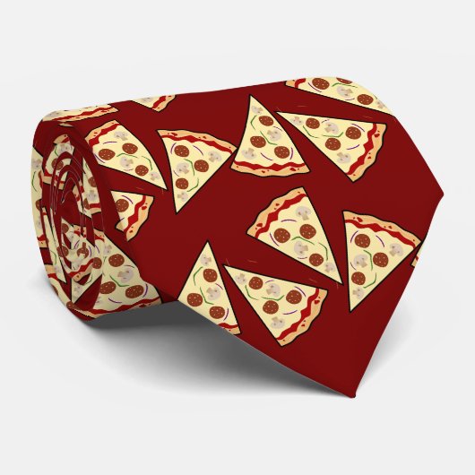 Pizza Slices Design Stropdas (Opgerold)
