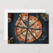 Pizza Slices Italienne Carte postale (Devant / Derrière)